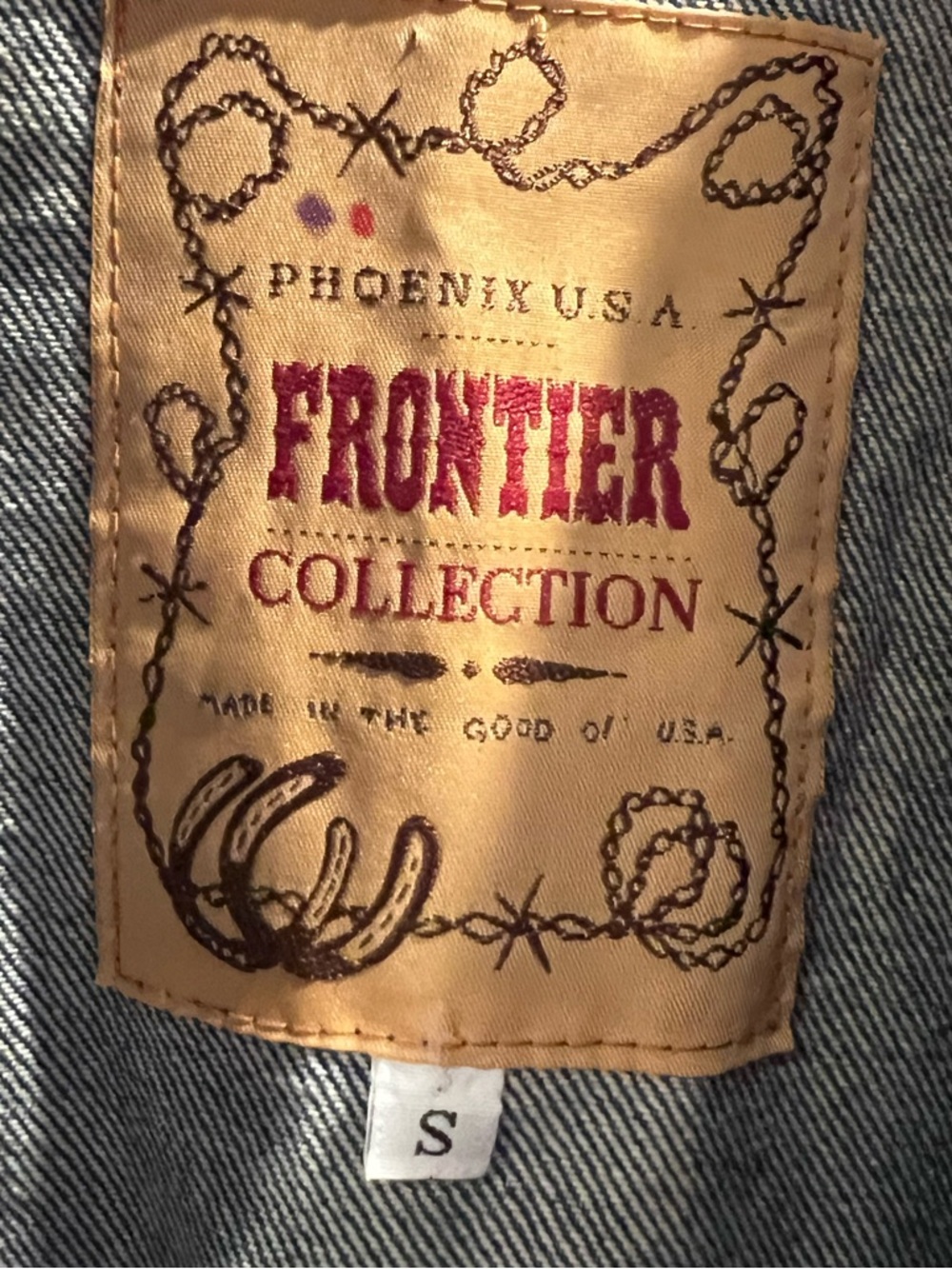 Frontier Collection vintage 1980’s denim jean western cropped jacket - Picture 4 of 10